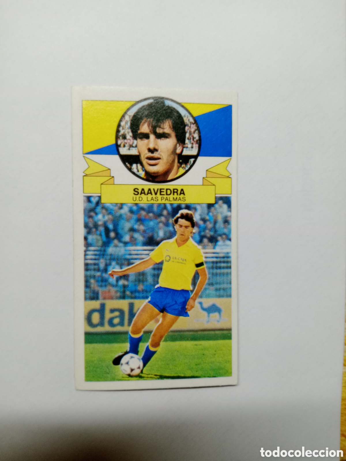 Cromos de f&uacute;tbol: 85-86 ESTE CROMO NUEVO NUNCA PEGADO EN BUEN ESTADO SAAVEDRA