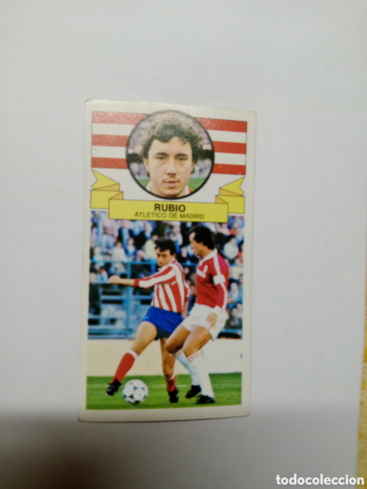 Cromos de f&uacute;tbol: 85-86 ESTE CROMO NUEVO NUNCA PEGADO EN BUEN ESTADO RUBIO