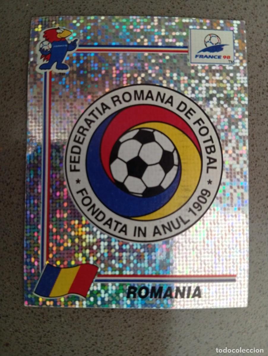 Cromos de f&uacute;tbol: ESCUDO RUMANIA 428 PANINI FRANCIA 1998 98 SIN PEGAR NUNCA PEGADO
