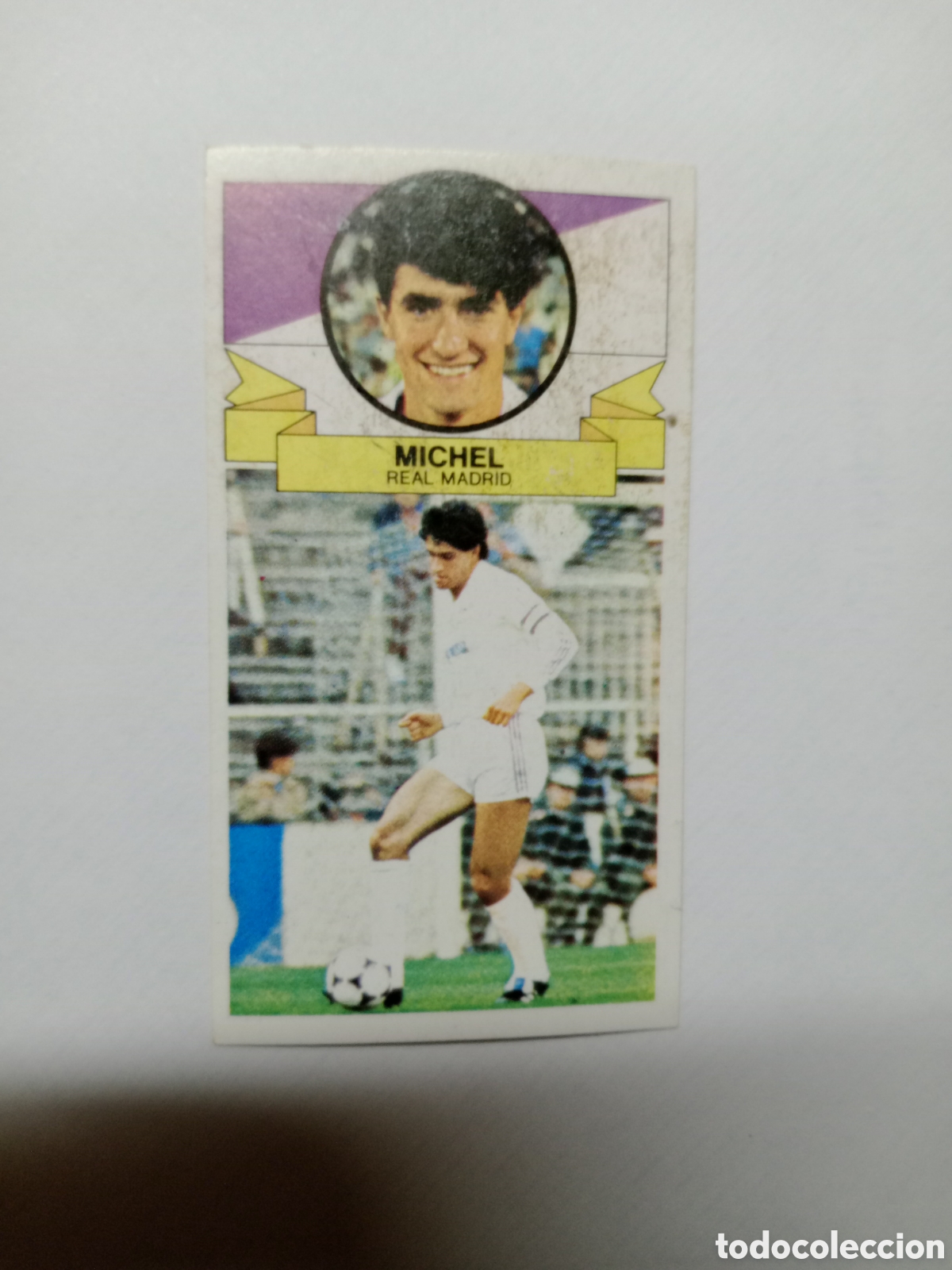Cromos de f&uacute;tbol: 85-86 ESTE CROMO NUEVO NUNCA PEGADO EN REGULAR ESTADO MICHEL CON PUBLICIDAD