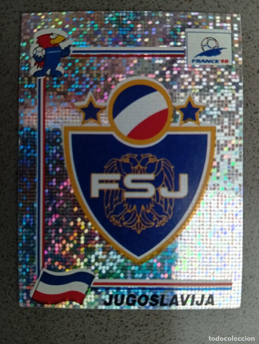 Cromos de f&uacute;tbol: ESCUDO JUGOSLAVIA JUGOSLAVIJA 390 PANINI FRANCIA 1998 98 SIN PEGAR NUNCA PEGADO