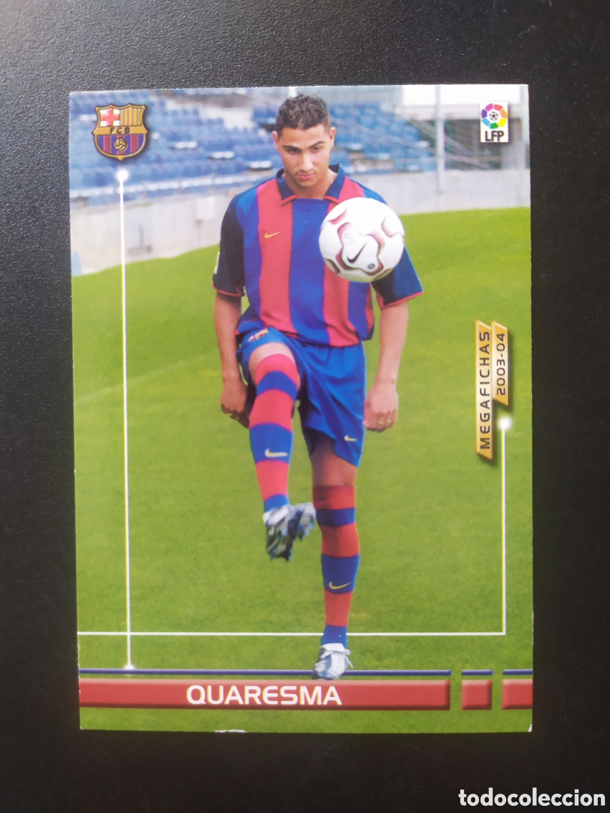 Cromos de f&uacute;tbol: Megafichas 2003 2004 03 04 panini Quaresma fichaje n&ordm; 444 Barcelona megacracks
