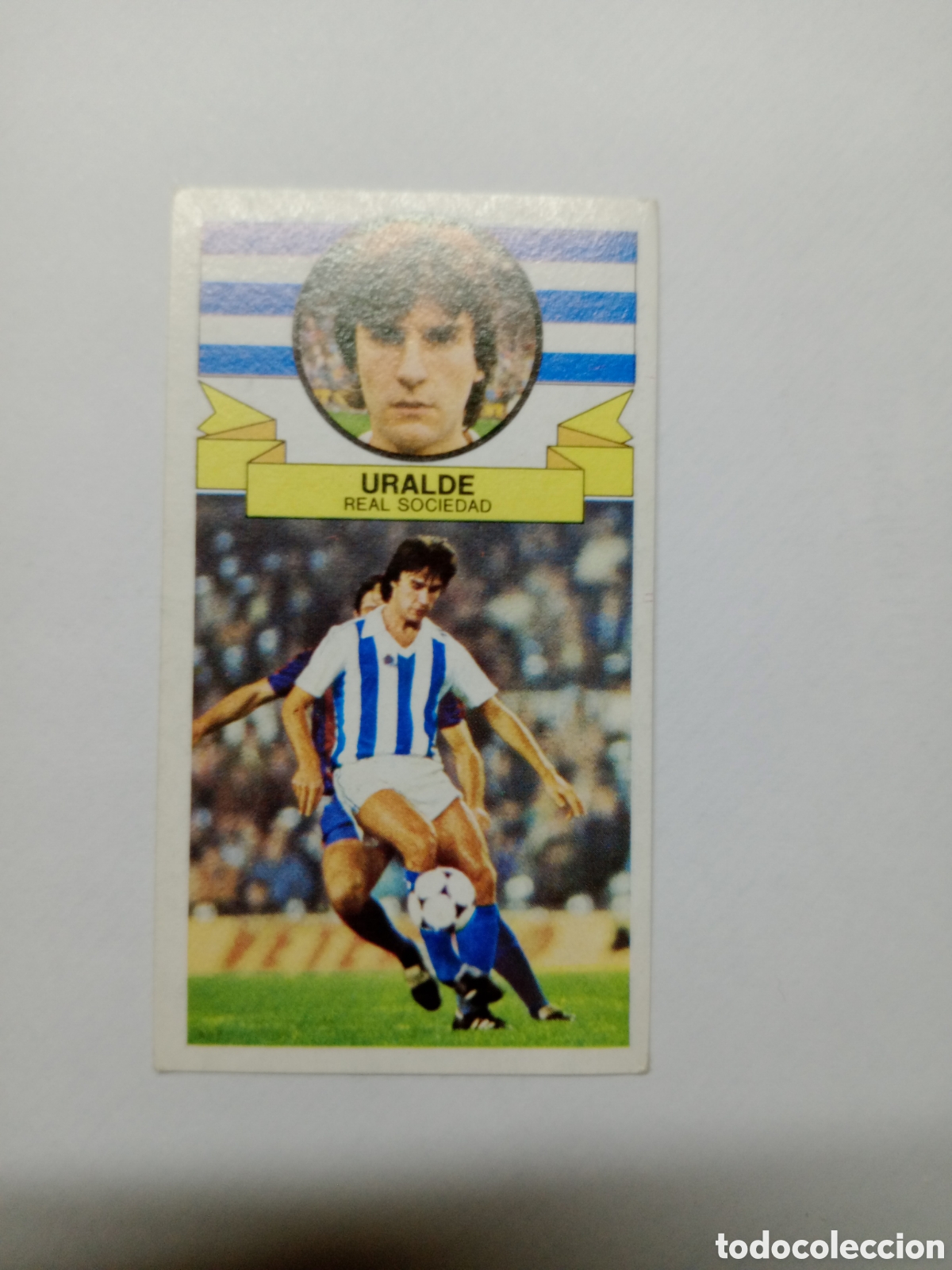 Cromos de f&uacute;tbol: 85-86 ESTE CROMO NUEVO NUNCA PEGADO EN BUEN ESTADO URALDE