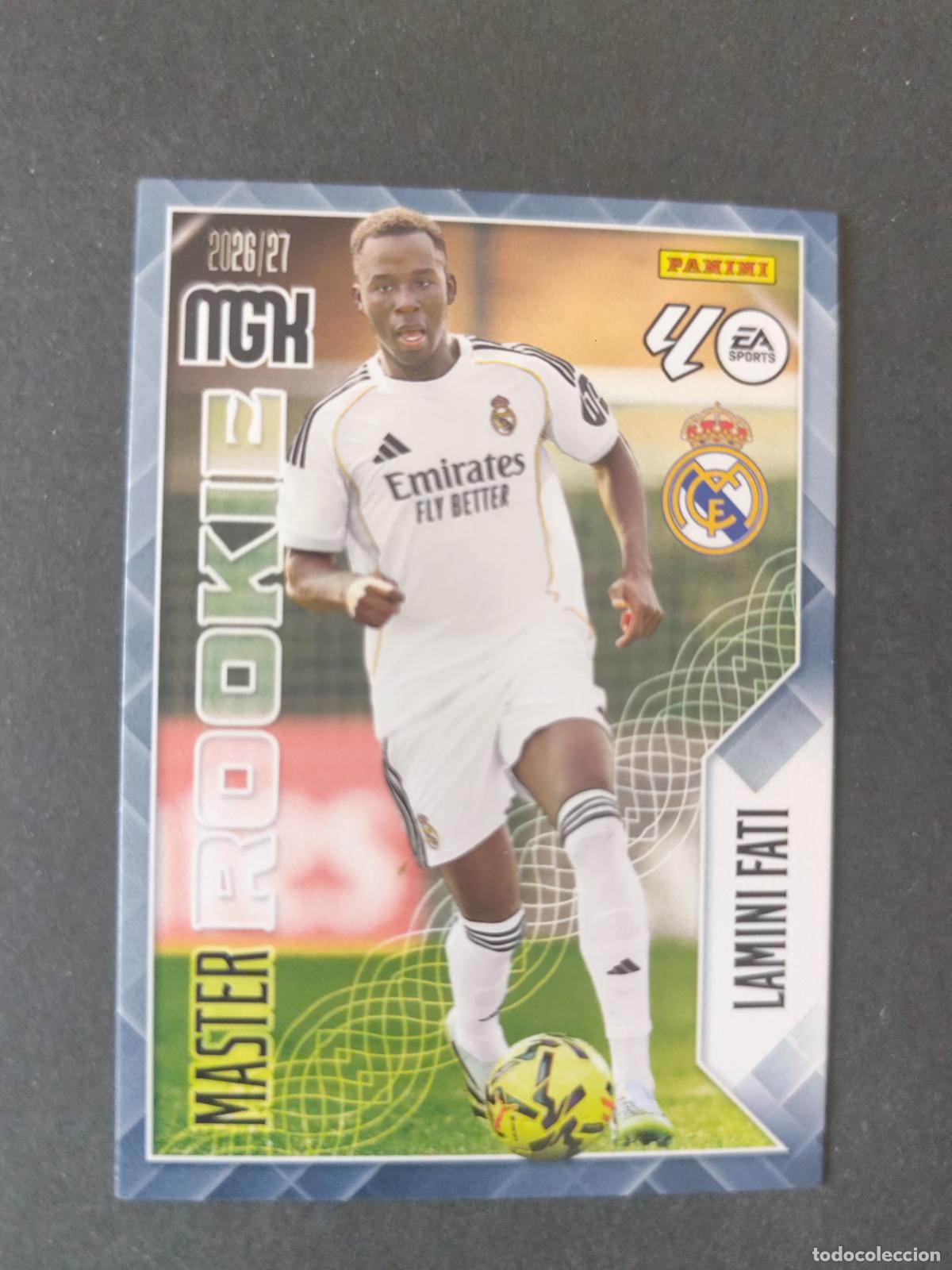 Cromos de f&uacute;tbol: 416 LAMINI FATI REAL MADRID MASTER ROOKIE MEGACRACKS 2026 2027 26 27