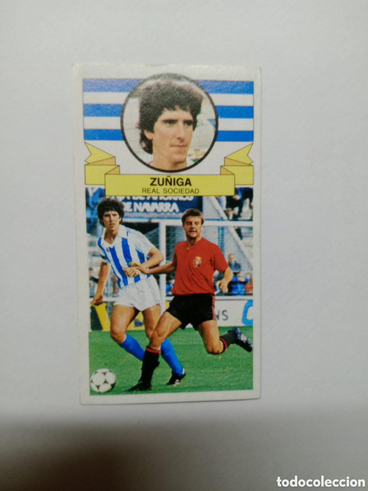 Cromos de f&uacute;tbol: 85-86 ESTE CROMO NUEVO NUNCA PEGADO EN BUEN ESTADO ZU&Ntilde;IGA