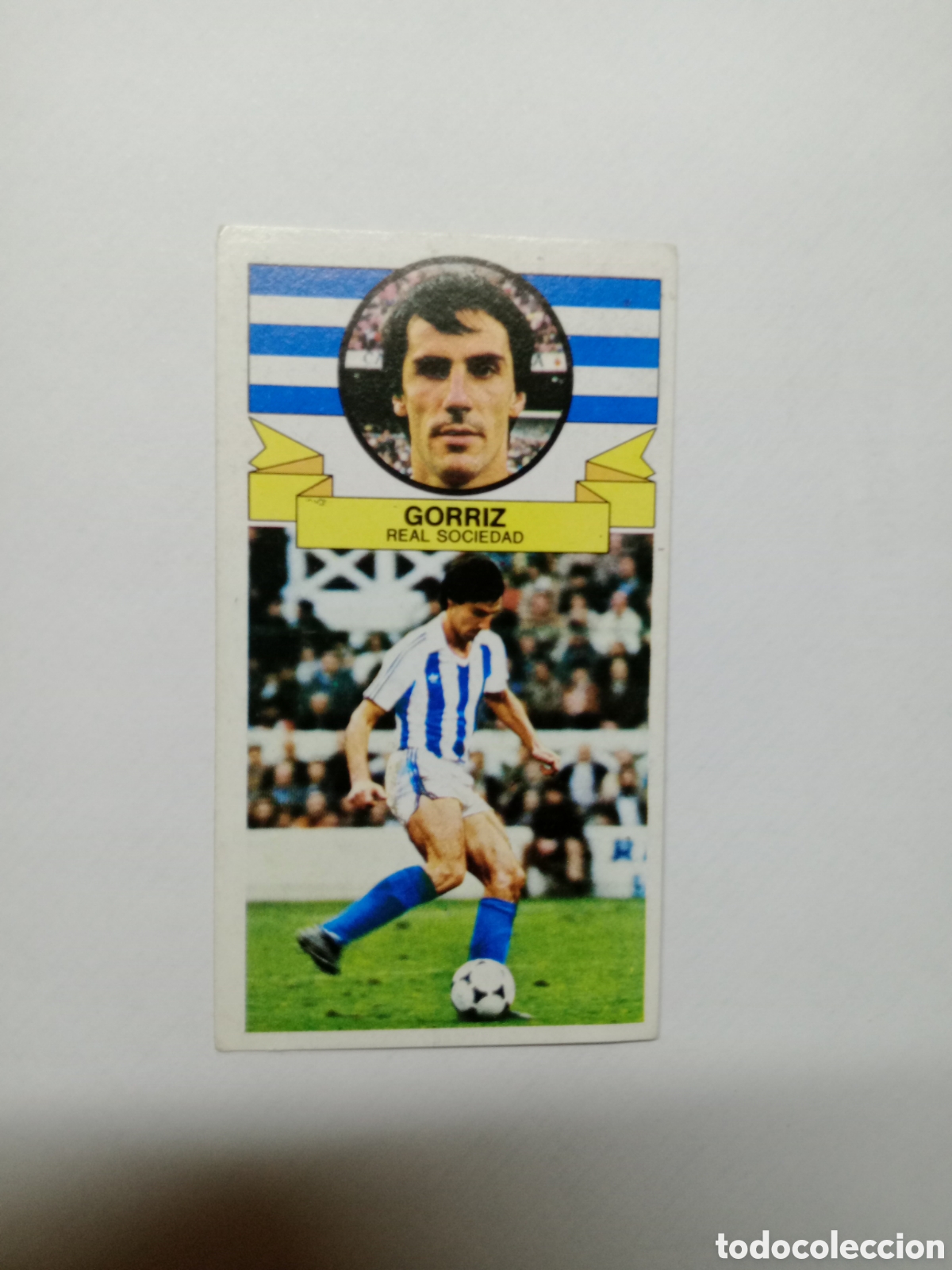 Cromos de f&uacute;tbol: 85-86 ESTE CROMO NUEVO NUNCA PEGADO EN BUEN ESTADO GORRIZ