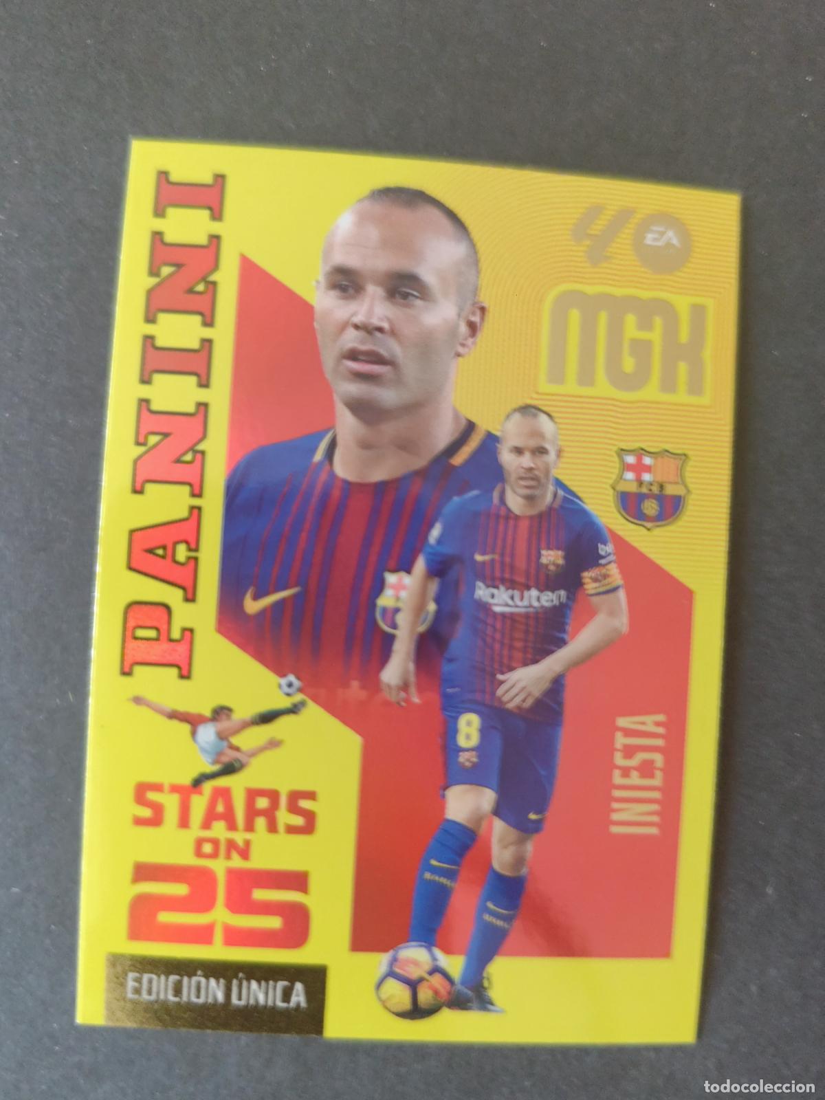 Cromos de f&uacute;tbol: 434 INIESTA BARCELONA STARS ON 25 EDICI&Oacute;N &Uacute;NICA MEGACRACKS 2026 2027 26 27