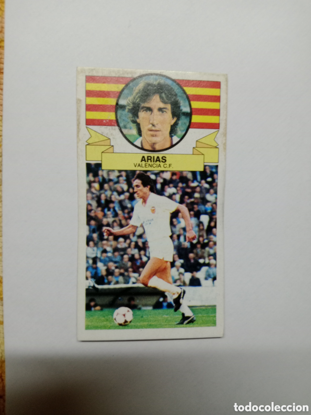 Cromos de f&uacute;tbol: 85-86 ESTE CROMO NUEVO NUNCA PEGADO EN REGULAR ESTADO ARIAS