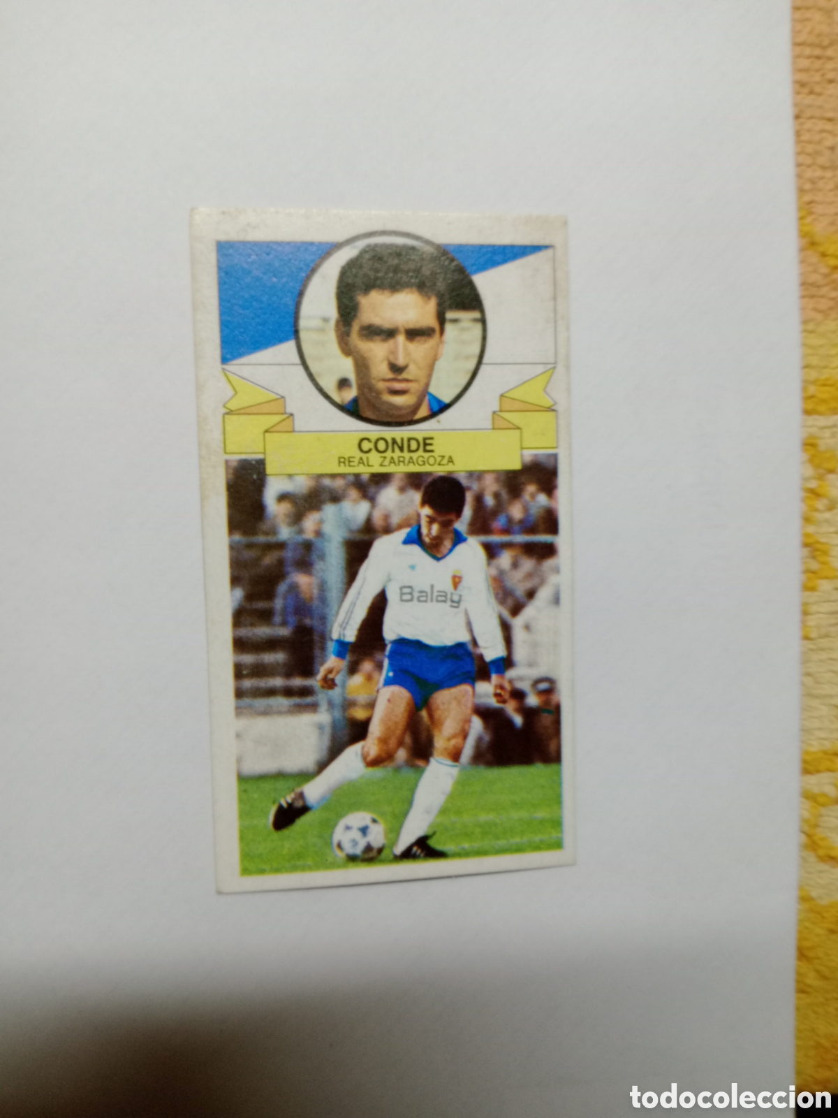 Cromos de f&uacute;tbol: 85-86 ESTE CROMO NUEVO NUNCA PEGADO EN REGULAR ESTADO CONDE