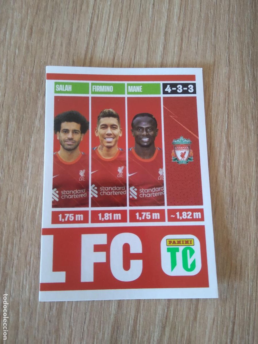 Cromos de f&uacute;tbol: 44 SALAH FIRMINO MANE LIVERPOOL CROMO FUTBOL PANINI TOP CLASS 2022 STICKER
