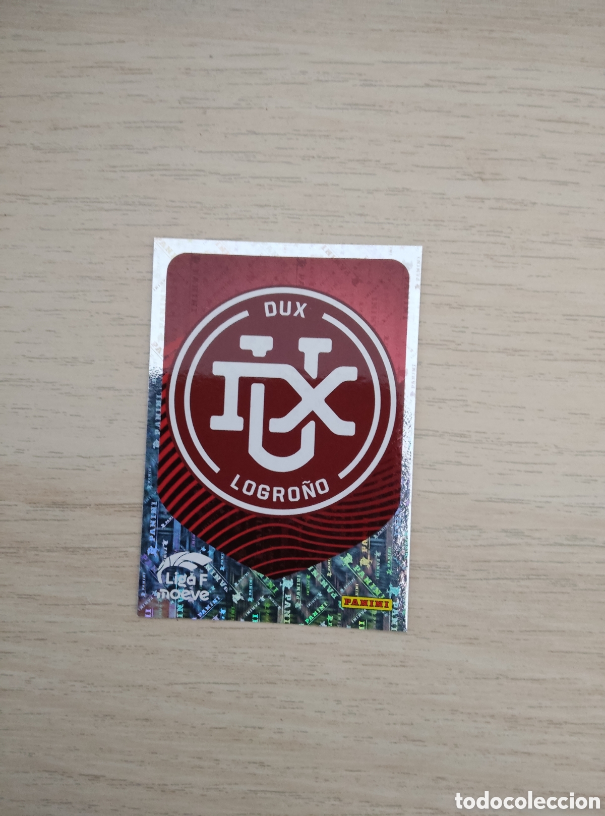 Cromos de f&uacute;tbol: 142 ESCUDO DUX LOGRO&Ntilde;O LIGA F 2025 2026