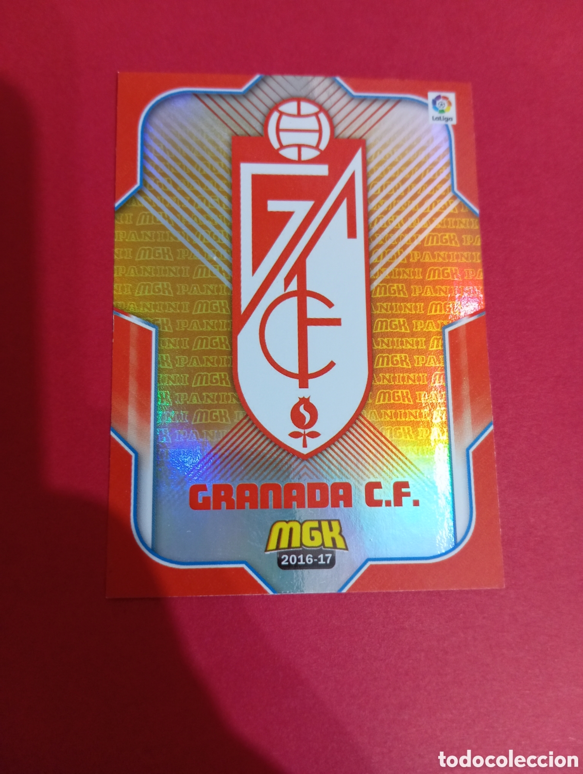 Cromos de f&uacute;tbol: Escudo del Granada n&deg;244 / PANINI MEGACRACKS 2016/2017