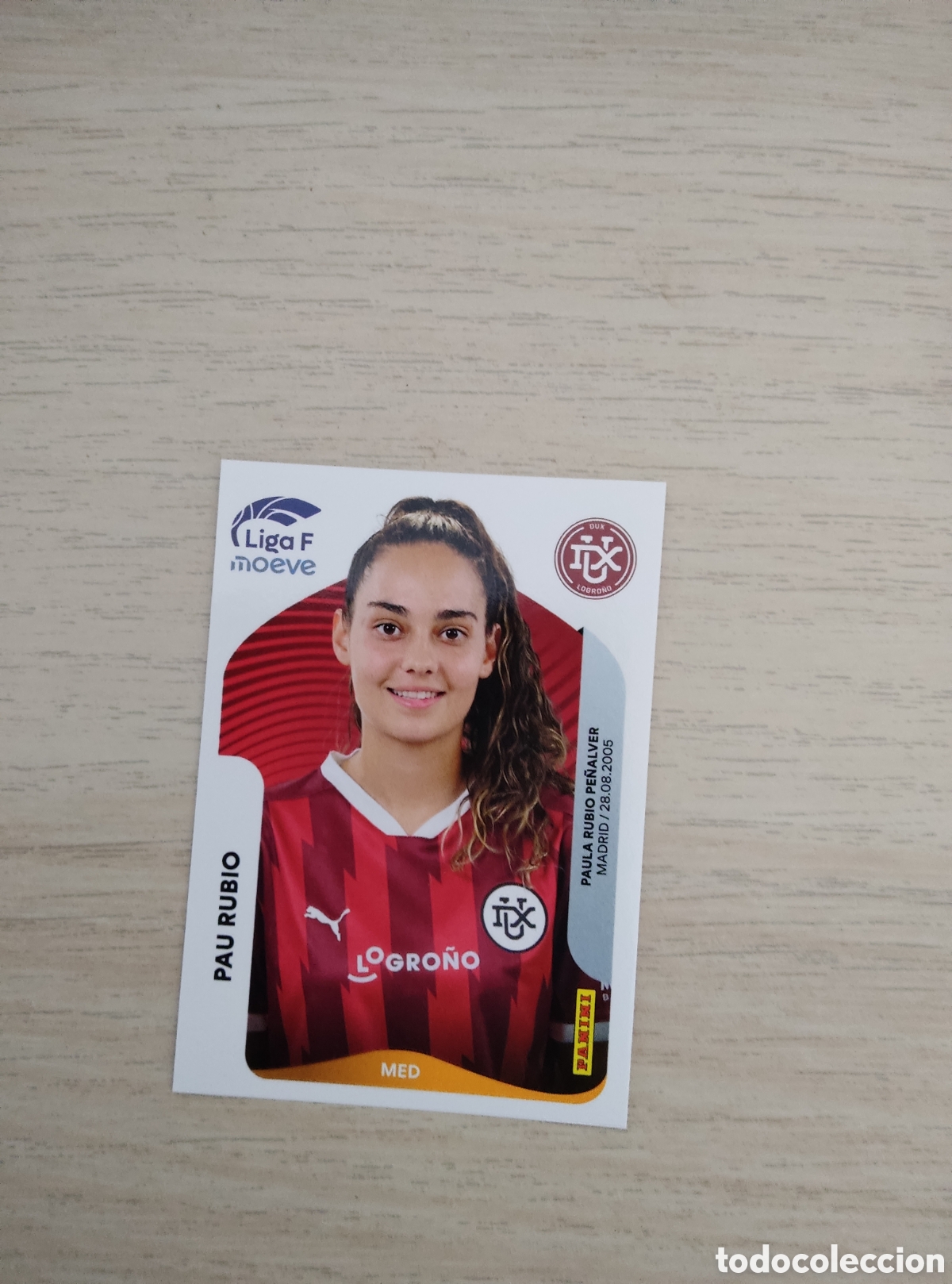 Cromos de f&uacute;tbol: 155 A PAU RUBIO DUX LOGRO&Ntilde;O LIGA F 2025 2026