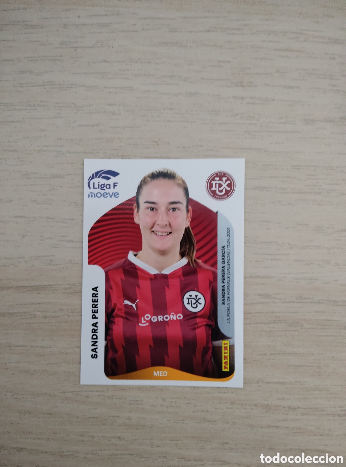 Cromos de f&uacute;tbol: 155 B SANDRA PERERA DUX LOGRO&Ntilde;O LIGA F 2025 2026