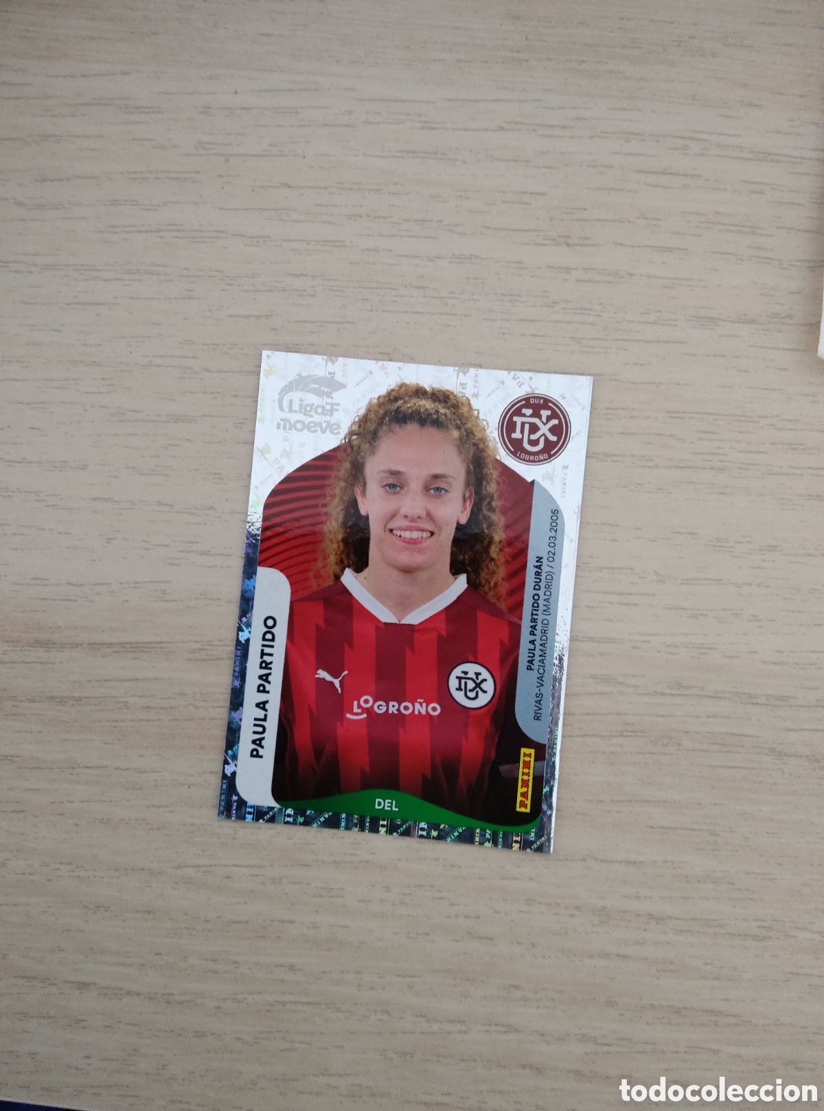 Cromos de f&uacute;tbol: 160 PAULA PARTIDO DUX LOGRO&Ntilde;O LIGA F 2025 2026