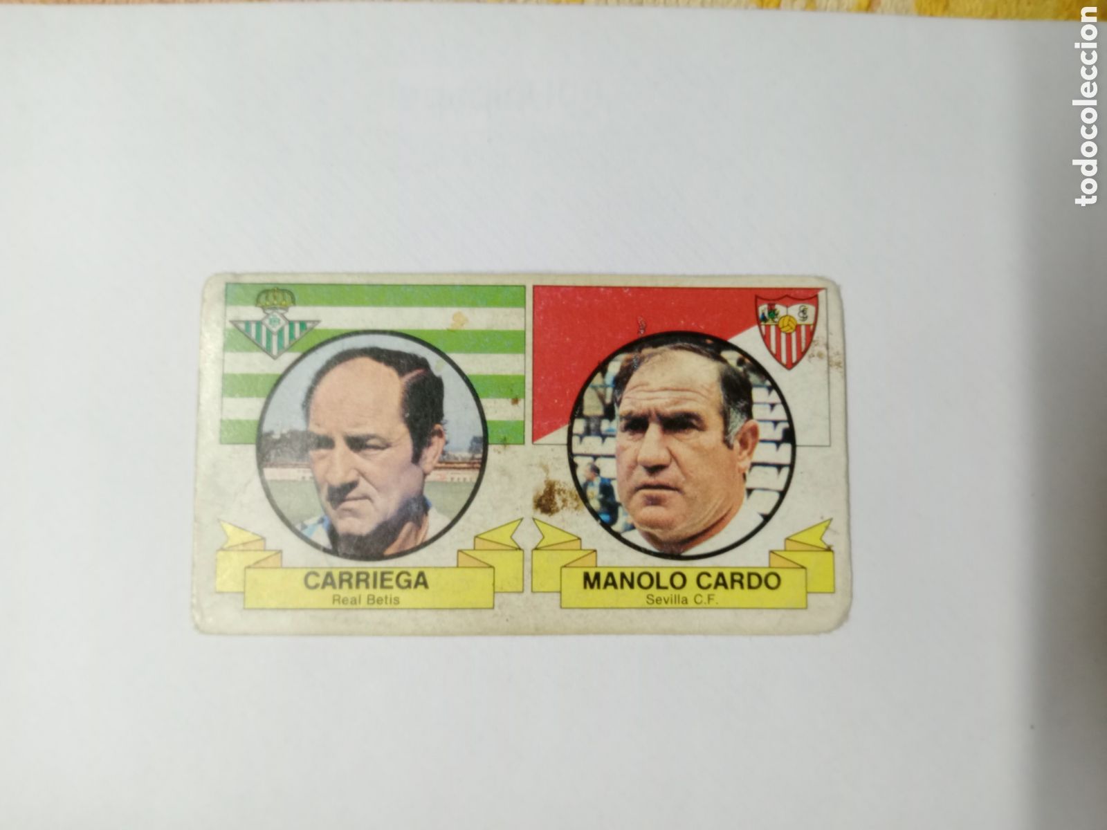 Cromos de f&uacute;tbol: 85-86 ESTE CROMO NUEVO NUNCA PEGADO EN REGULAR ESTADO ENTRENADORES CARRIEGA CARDO