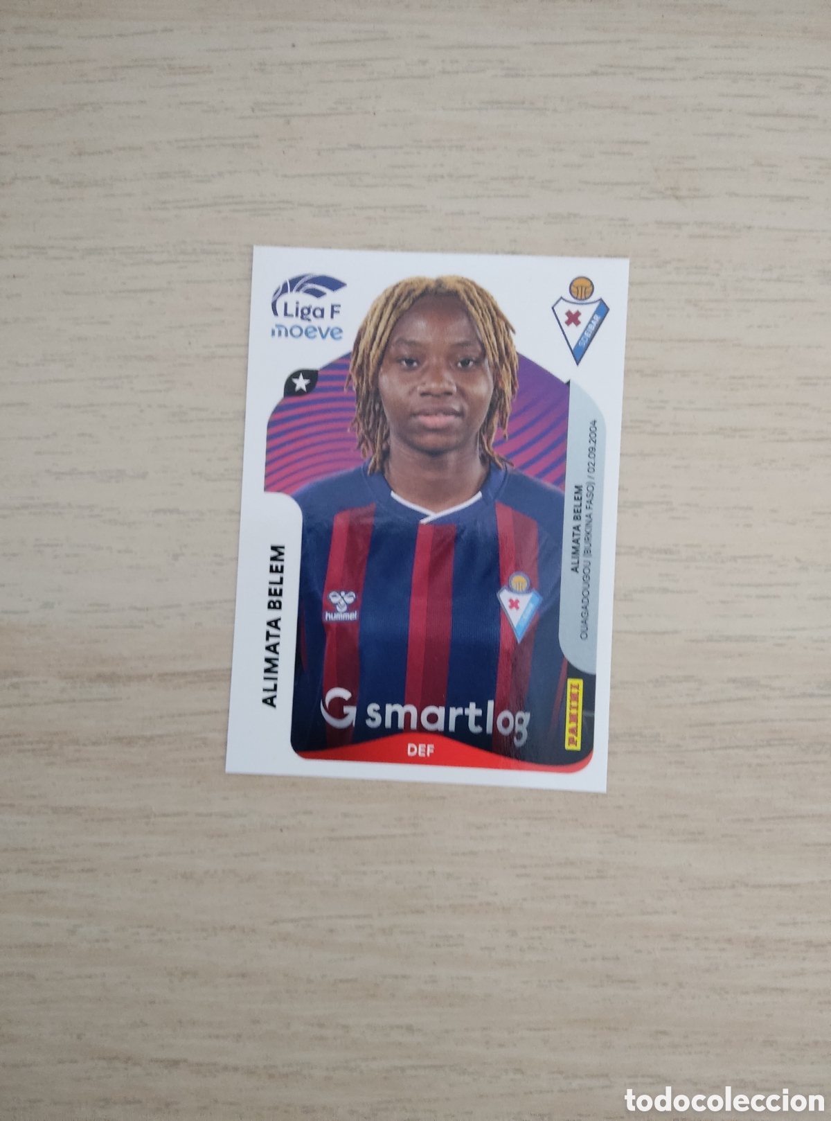 Cromos de f&uacute;tbol: 169 ALIMATA BELEM EIBAR LIGA F 2025 2026