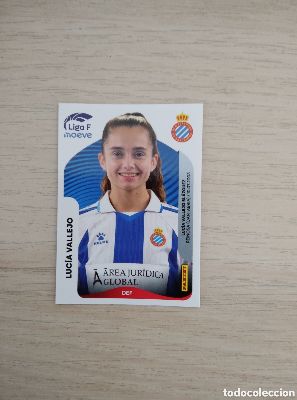 Cromos de f&uacute;tbol: 189 LUCIA VALLEJO ESPANYOL LIGA F 2025 2026