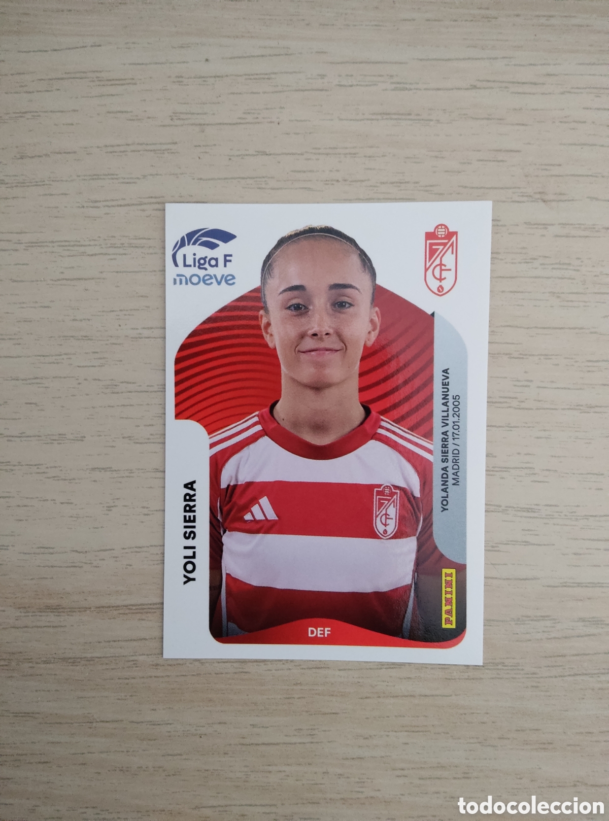 Cromos de f&uacute;tbol: 210 B YOLI SIERRA GRANADA LIGA F 2025 2026