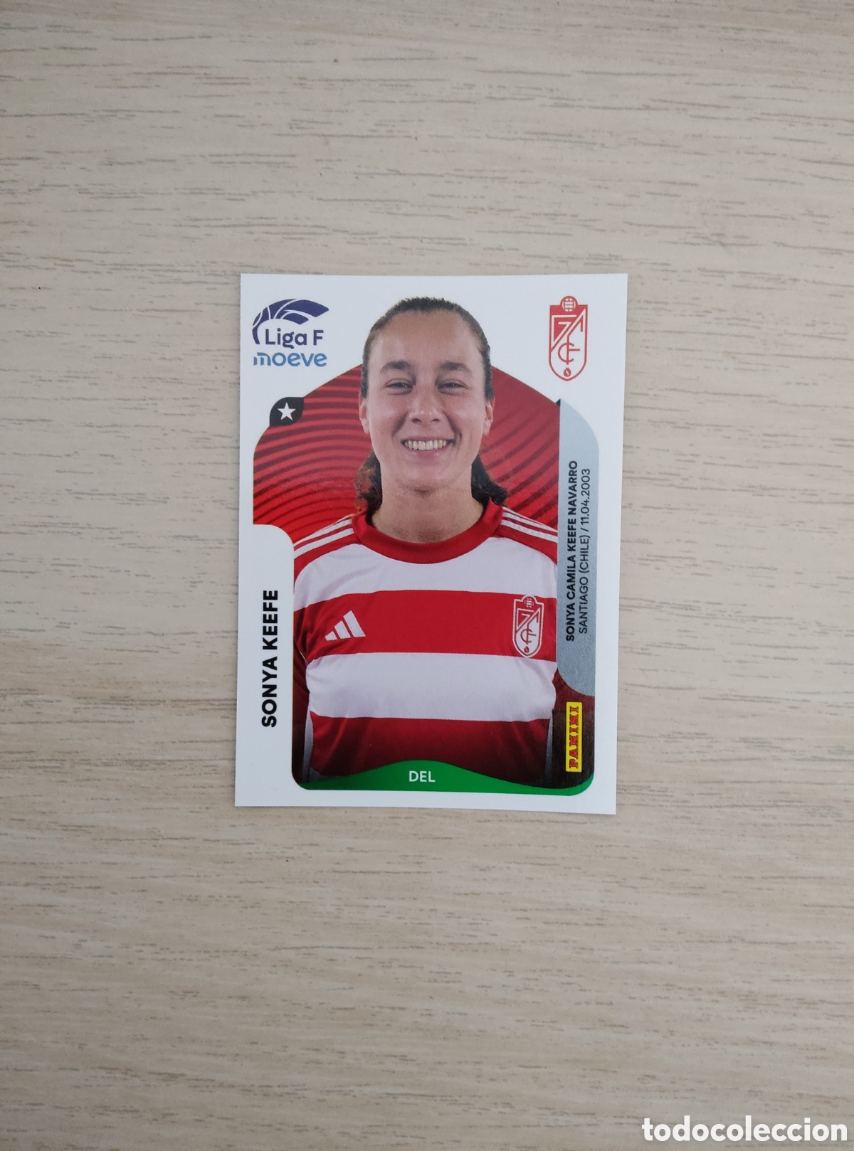 Cromos de f&uacute;tbol: 221 SONYA KEEFE GRANADA LIGA F 2025 2026