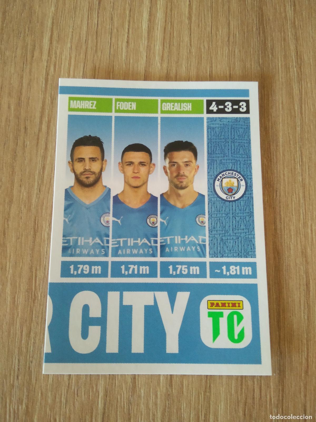 Cromos de f&uacute;tbol: 68 MAHREZ FODEN GREALISH MANCHESTER CITY CROMO FUTBOL PANINI TOP CLASS 2022 STICKER