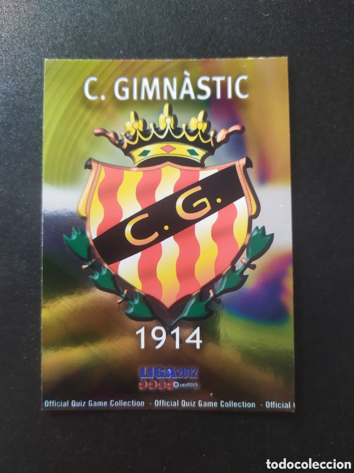 Cromos de f&uacute;tbol: Mundicromo fichas Liga 2011 2012 11 12 escudo brillo liso n&deg; 1069 Gimnastic