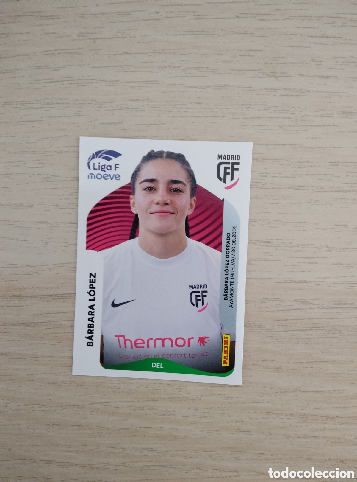 Cromos de f&uacute;tbol: 259 BARBARA LOPEZ MADRID CFF LIGA F 2025 2026