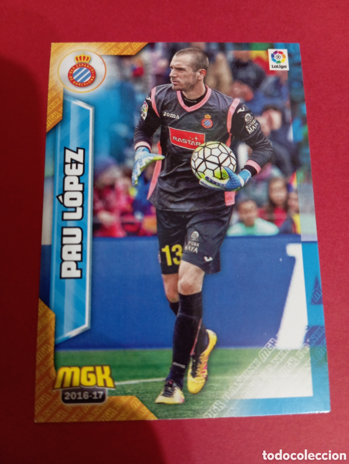 Cromos de f&uacute;tbol: Pau L&oacute;pez Espanyol n&deg;220 / PANINI MEGACRACKS 2016/2017