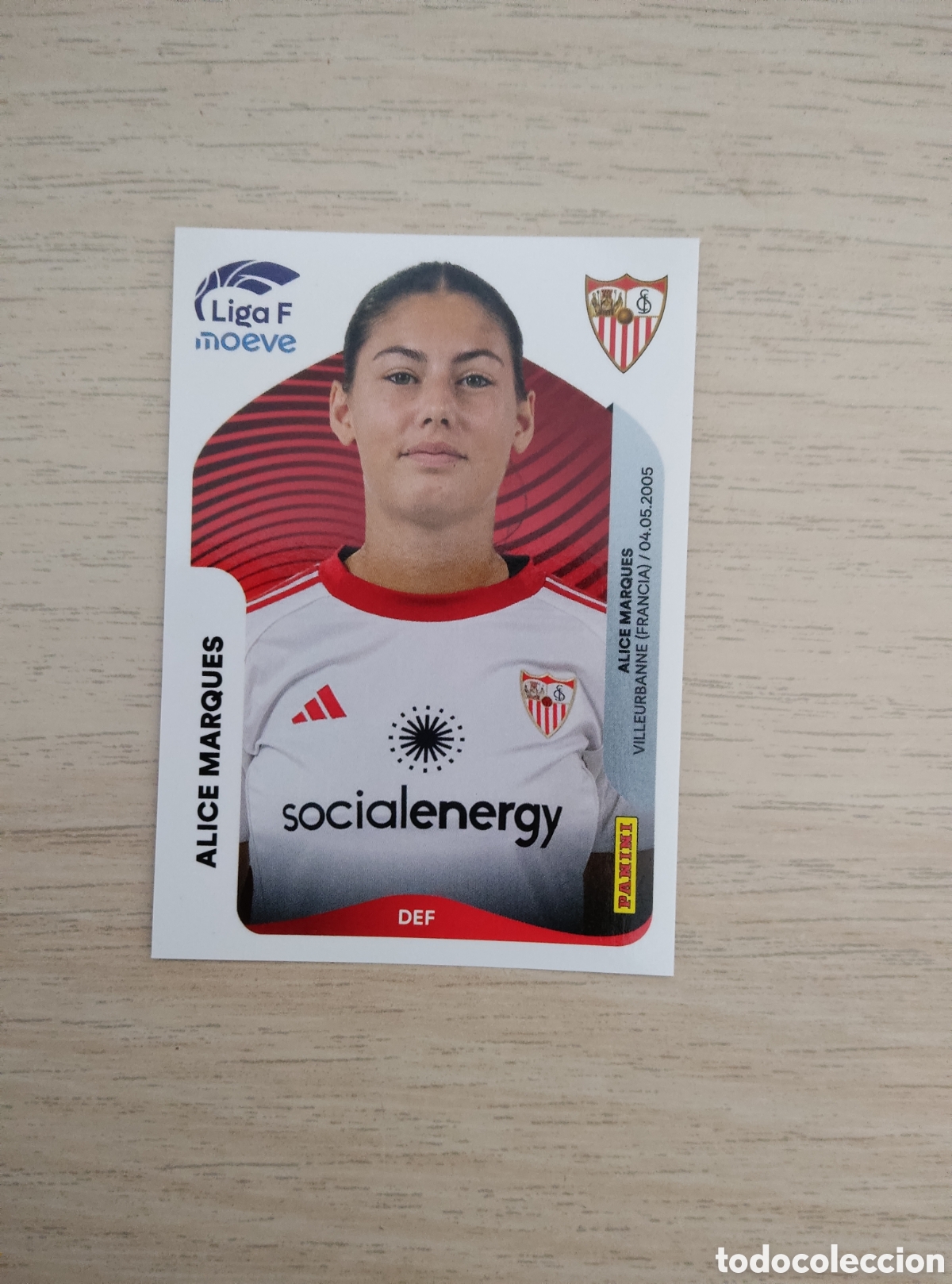 Cromos de f&uacute;tbol: 308 A ALICE MARQUES SEVILLA LIGA F 2025 2026