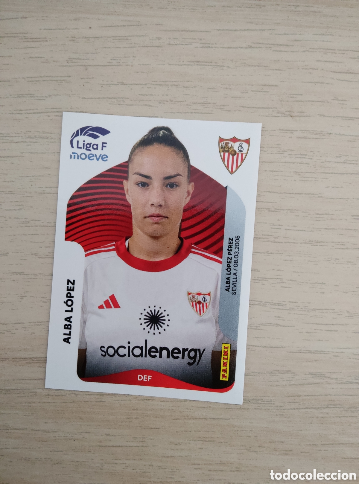 Cromos de f&uacute;tbol: 308 B ALBA LOPEZ SEVILLA LIGA F 2025 2026