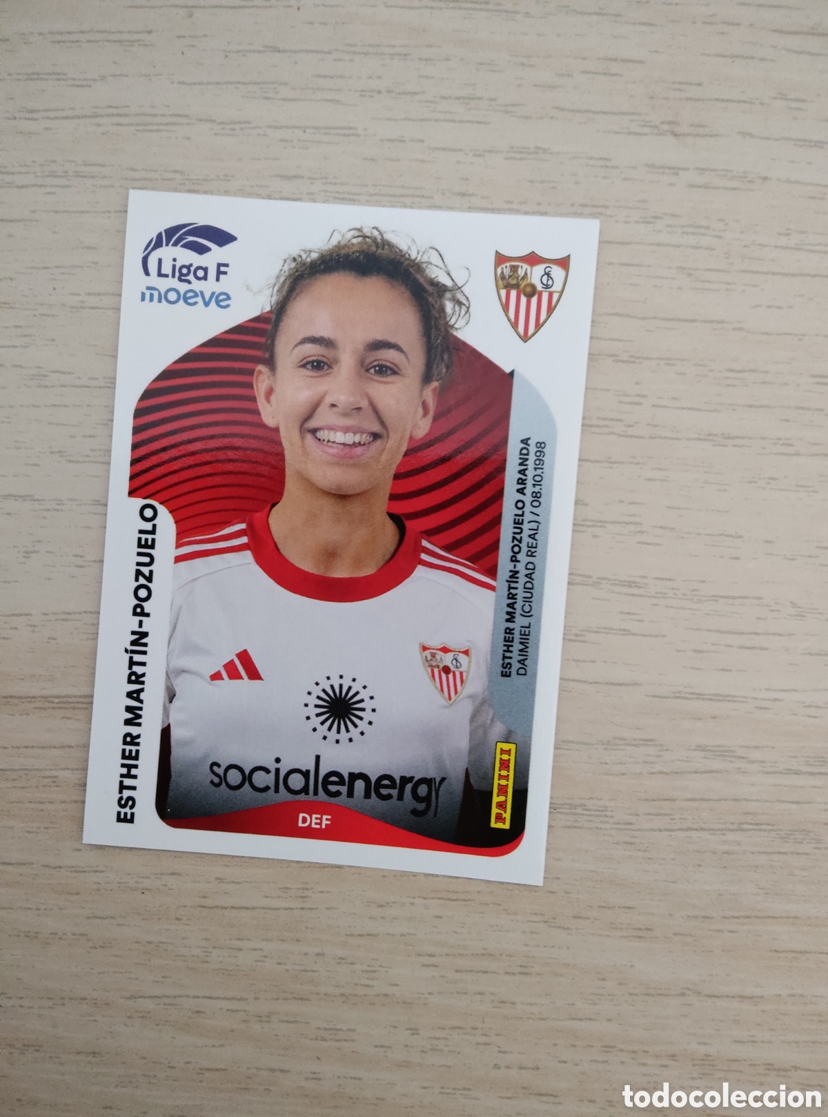 Cromos de f&uacute;tbol: 310 ESTHER MARTIN POZUELO SEVILLA LIGA F 2025 2026