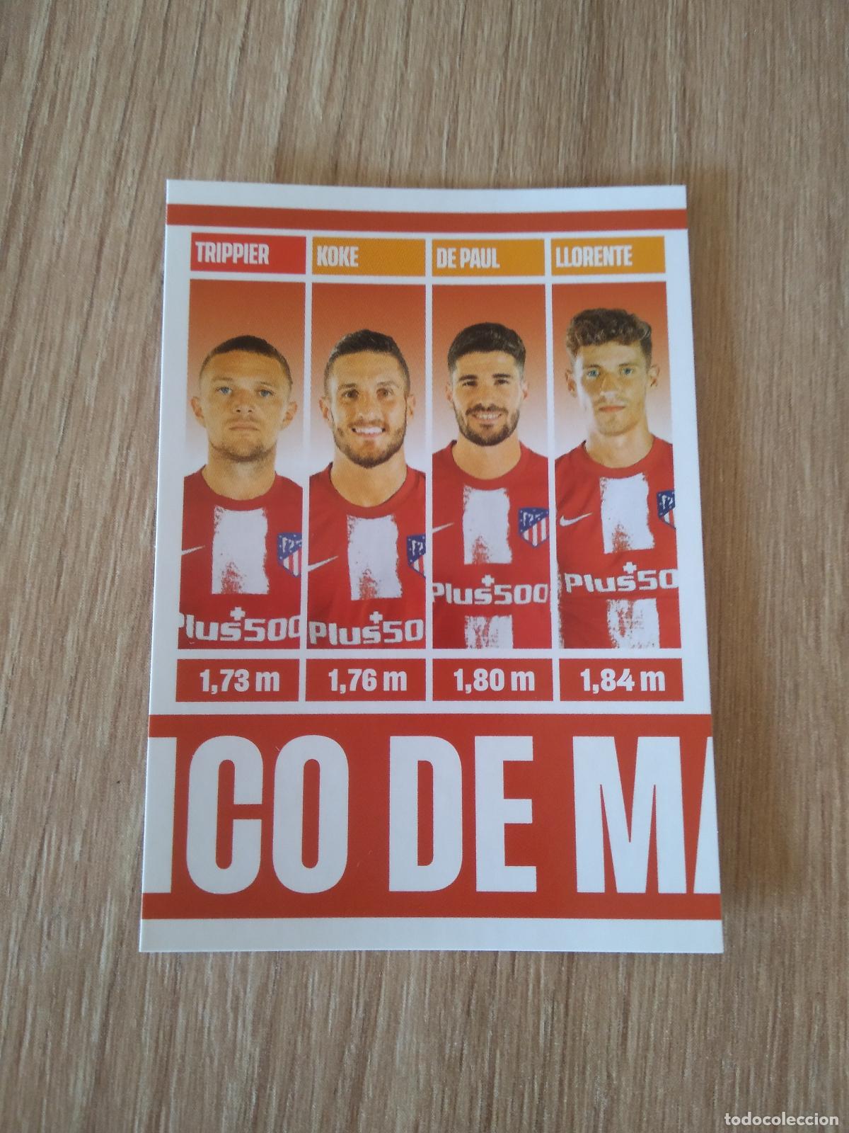 Cromos de f&uacute;tbol: 115 TRIPPIER KOKE DE PAUL LLORENTE ATLETICO DE MADRID CROMO FUTBOL PANINI TOP CLASS 2022 STICKER