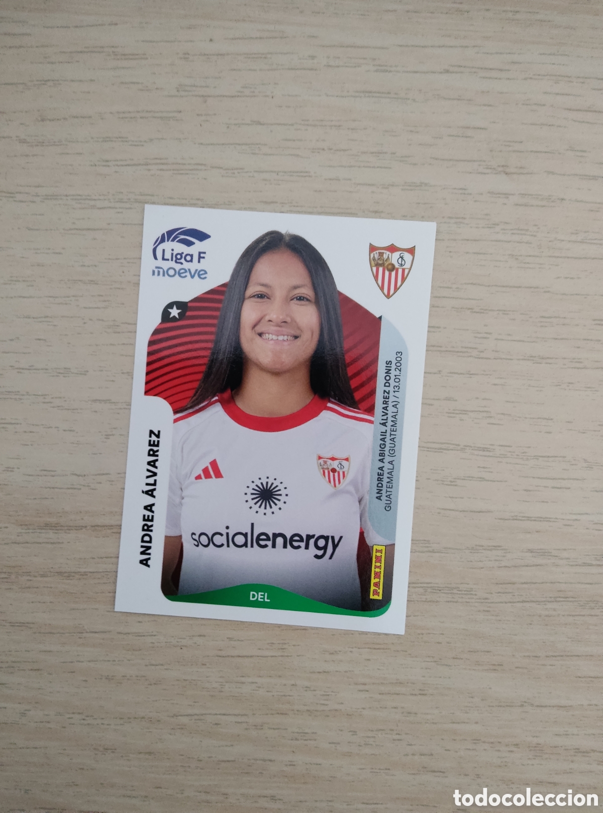 Cromos de f&uacute;tbol: 318 ANDREA ALVAREZ SEVILLA LIGA F 2025 2026
