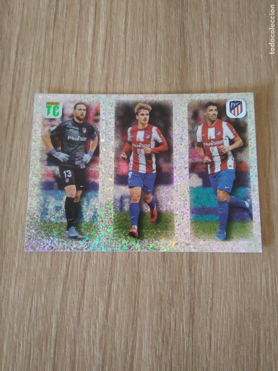 Cromos de f&uacute;tbol: 120 OBLAK GRIEZMANN LUIS SUAREZ ATLETICO DE MADRID CROMO FUTBOL PANINI TOP CLASS 2022 STICKER
