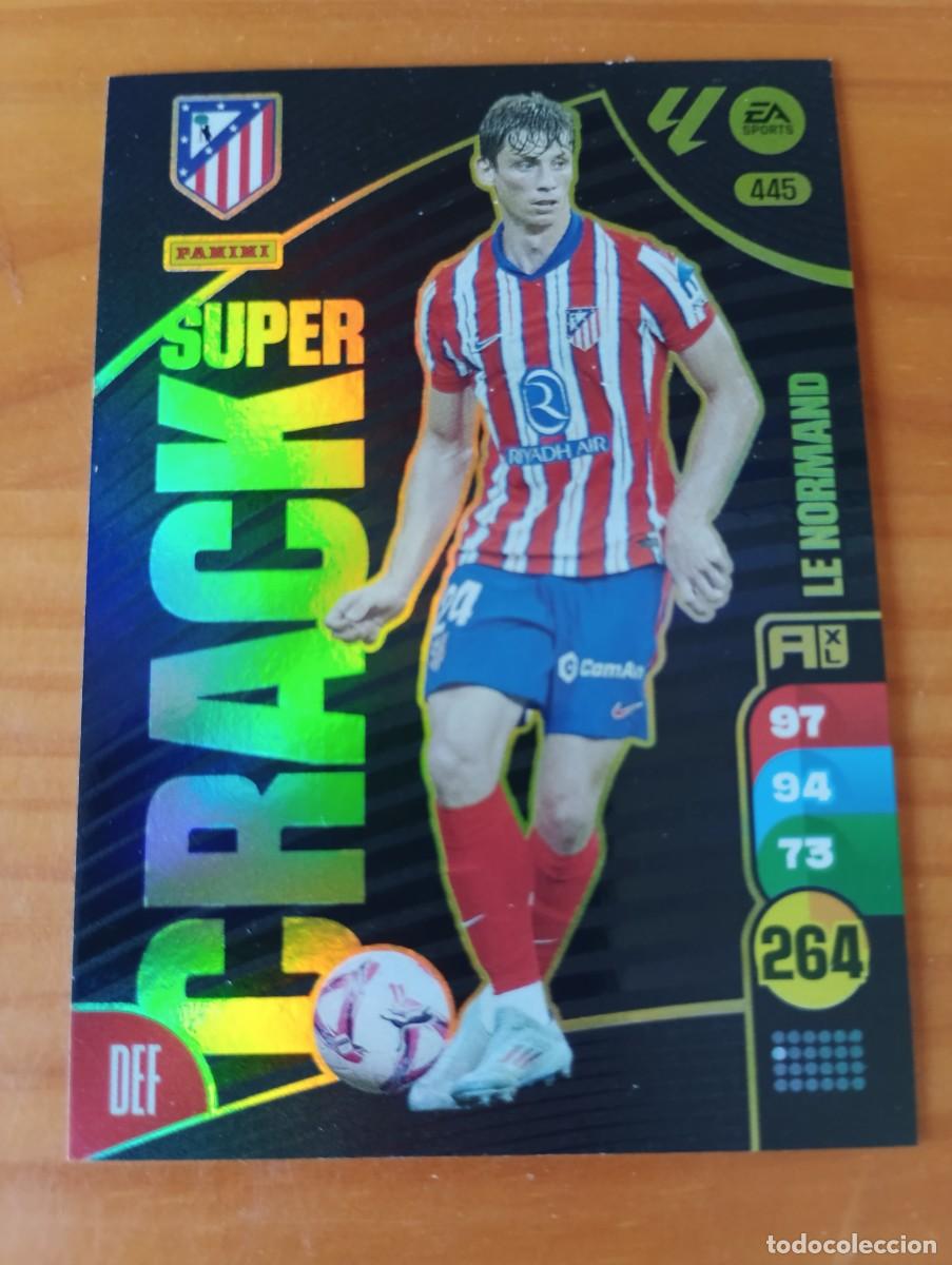 Cromos de f&uacute;tbol: 445 LE NORMAND ATLETICO DE MADRID SUPER CRACK FICHAS ALBUM ADRENALYN XL 2024 2025