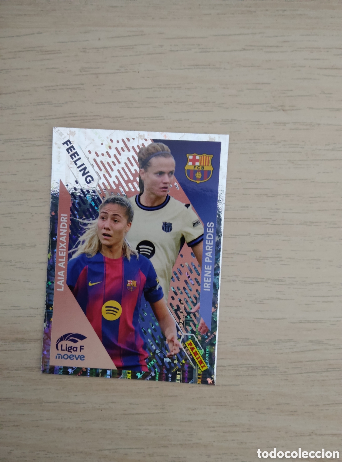 Cromos de f&uacute;tbol: 367 IRENE PAREDES Y LAIA ALEXANDRI FEELING BARCELONA LIGA F 2025 2026