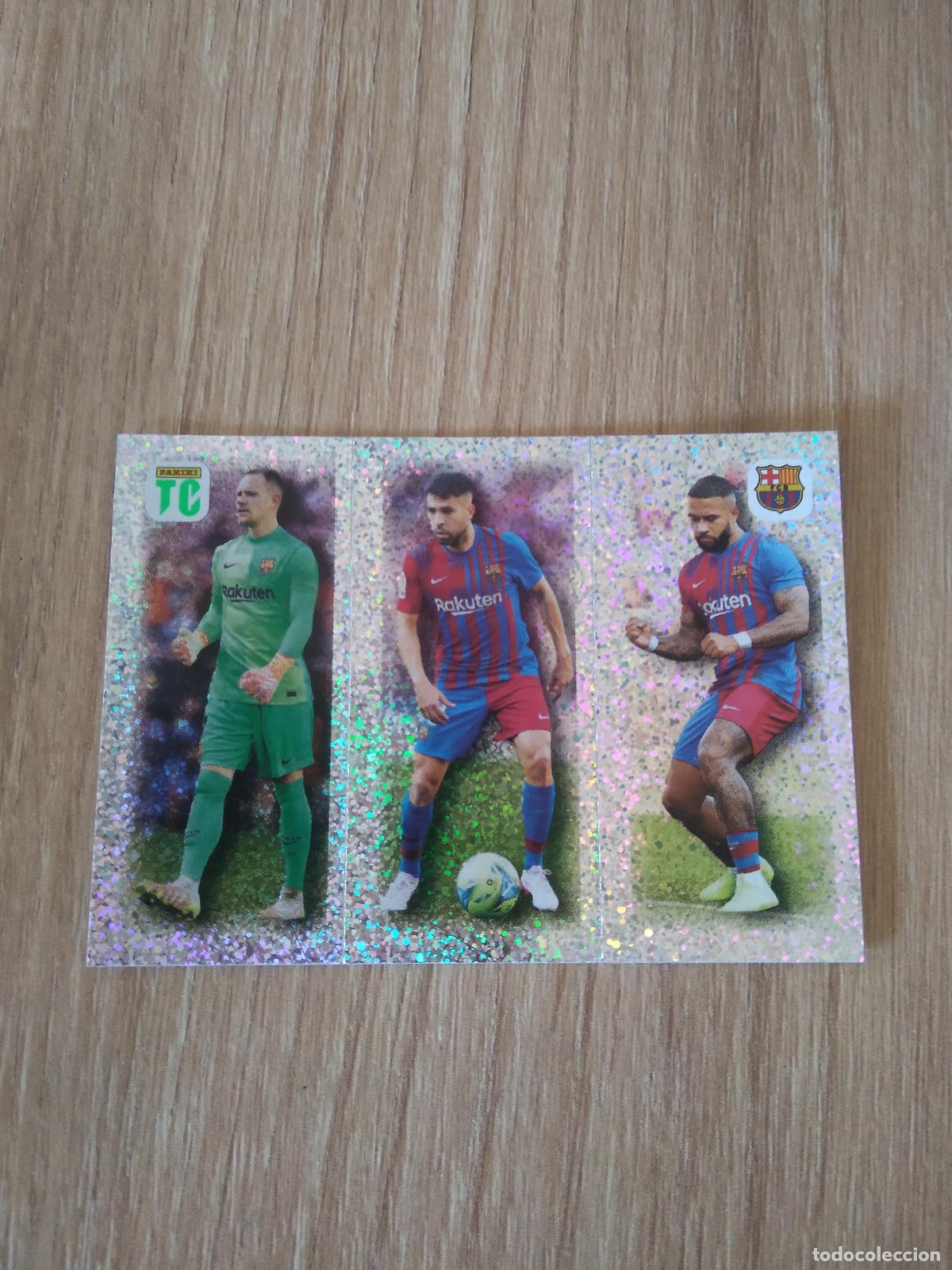 Cromos de f&uacute;tbol: 144 TER STEGEN JORDI ALBA MEMPHIS DEPAY BARCELONA BAR&Ccedil;A CROMO FUTBOL PANINI TOP CLASS 2022 STICKER