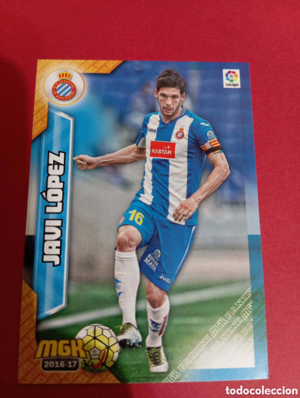 Cromos de f&uacute;tbol: Javi L&oacute;pez Espanyol n&deg;221 / PANINI MEGACRACKS 2016/2017