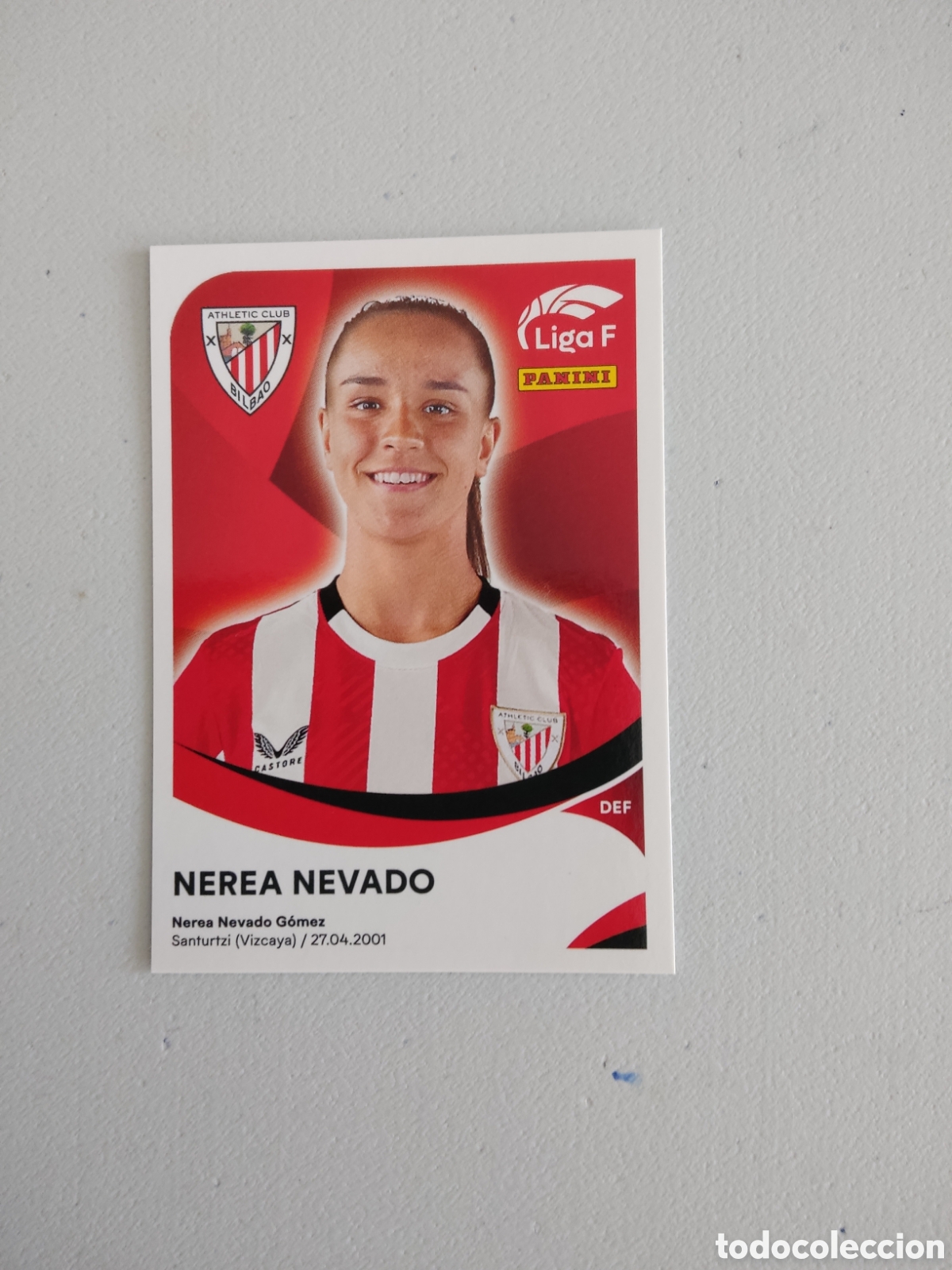 Cromos de f&uacute;tbol: 10 NEREA NEVADO ATHLETIC CLUB LIGA F 2024 2025
