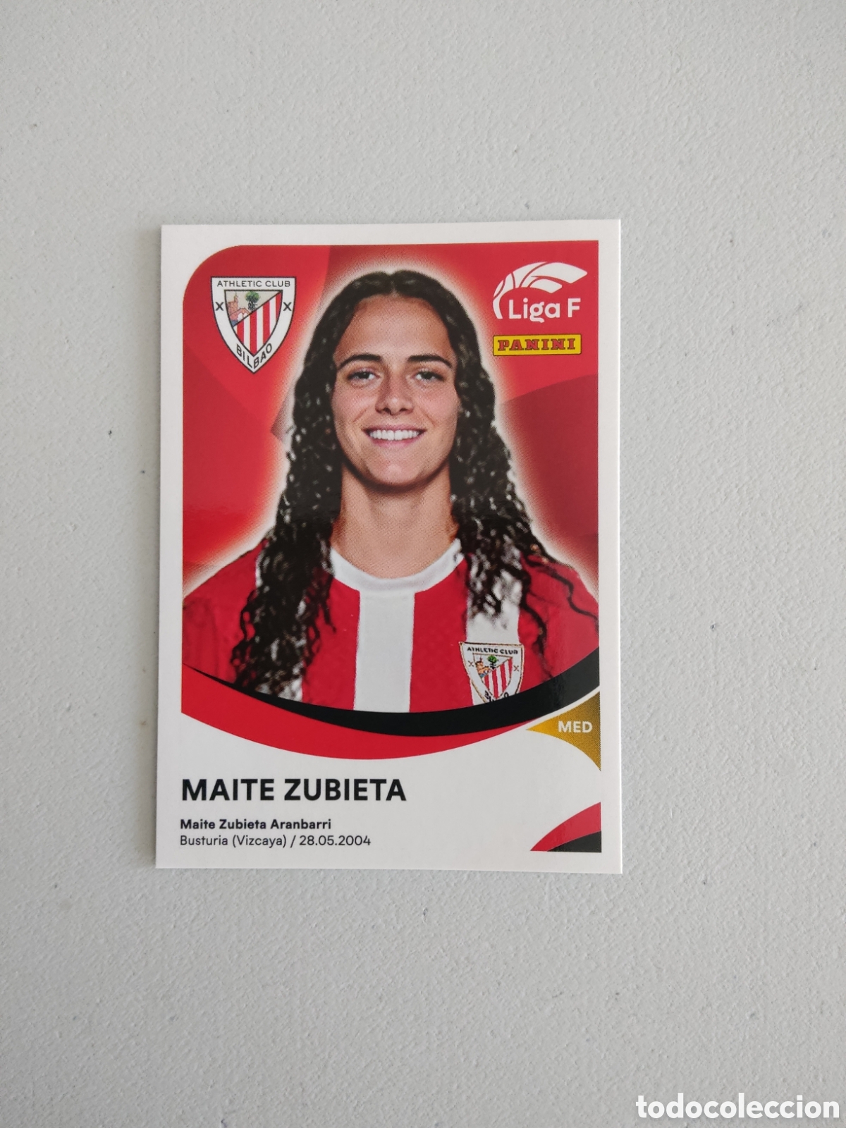 Cromos de f&uacute;tbol: 14 MAITE ZUBIETA ATHLETIC CLUB LIGA F 2024 2025