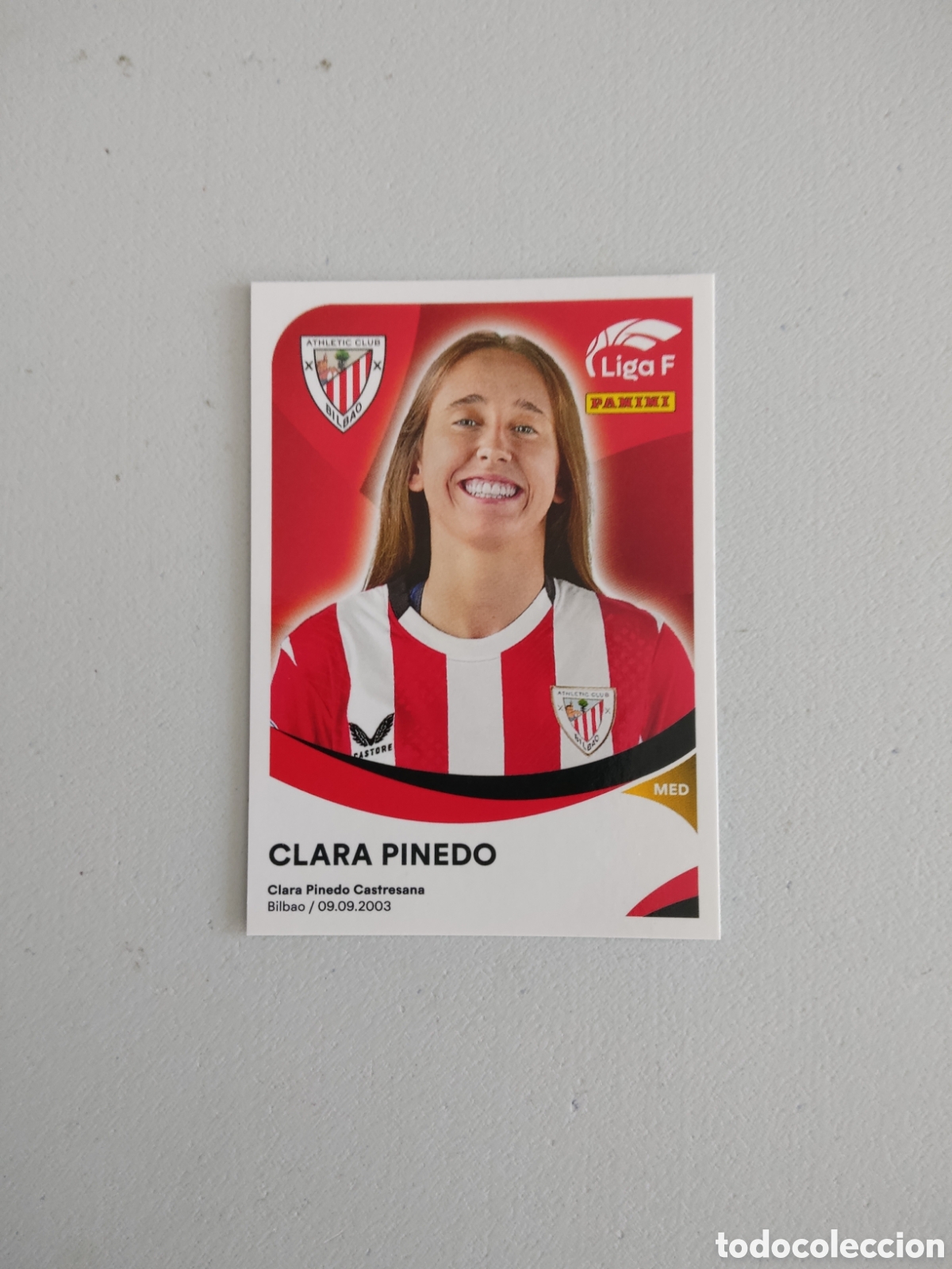 Cromos de f&uacute;tbol: 16 CLARA PINEDO ATHLETIC CLUB LIGA F 2024 2025