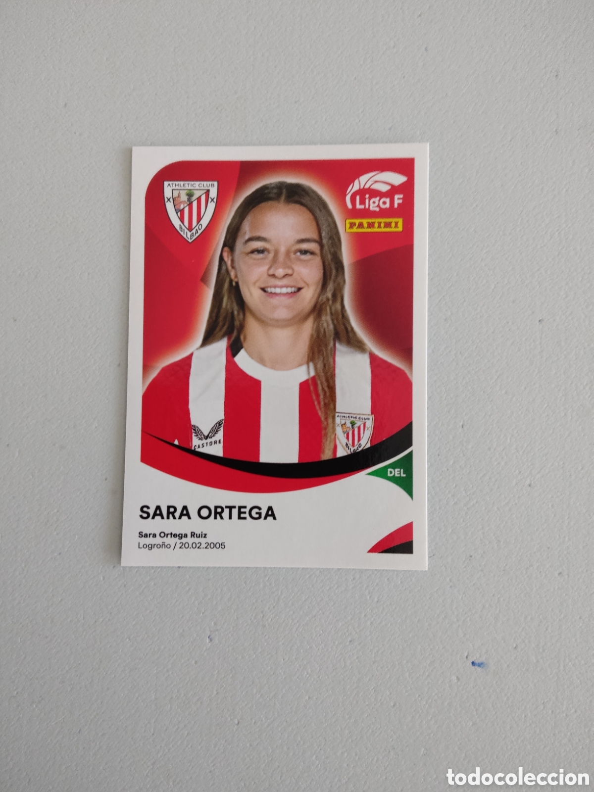 Cromos de f&uacute;tbol: 18 SARA ORTEGA ATHLETIC CLUB LIGA F 2024 2025