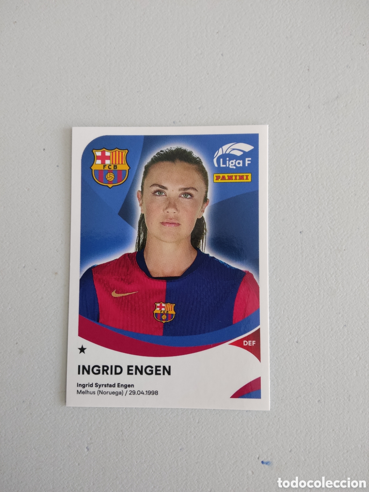 Cromos de f&uacute;tbol: 48 INGRID ENGEN BARCELONA LIGA F 2024 2025