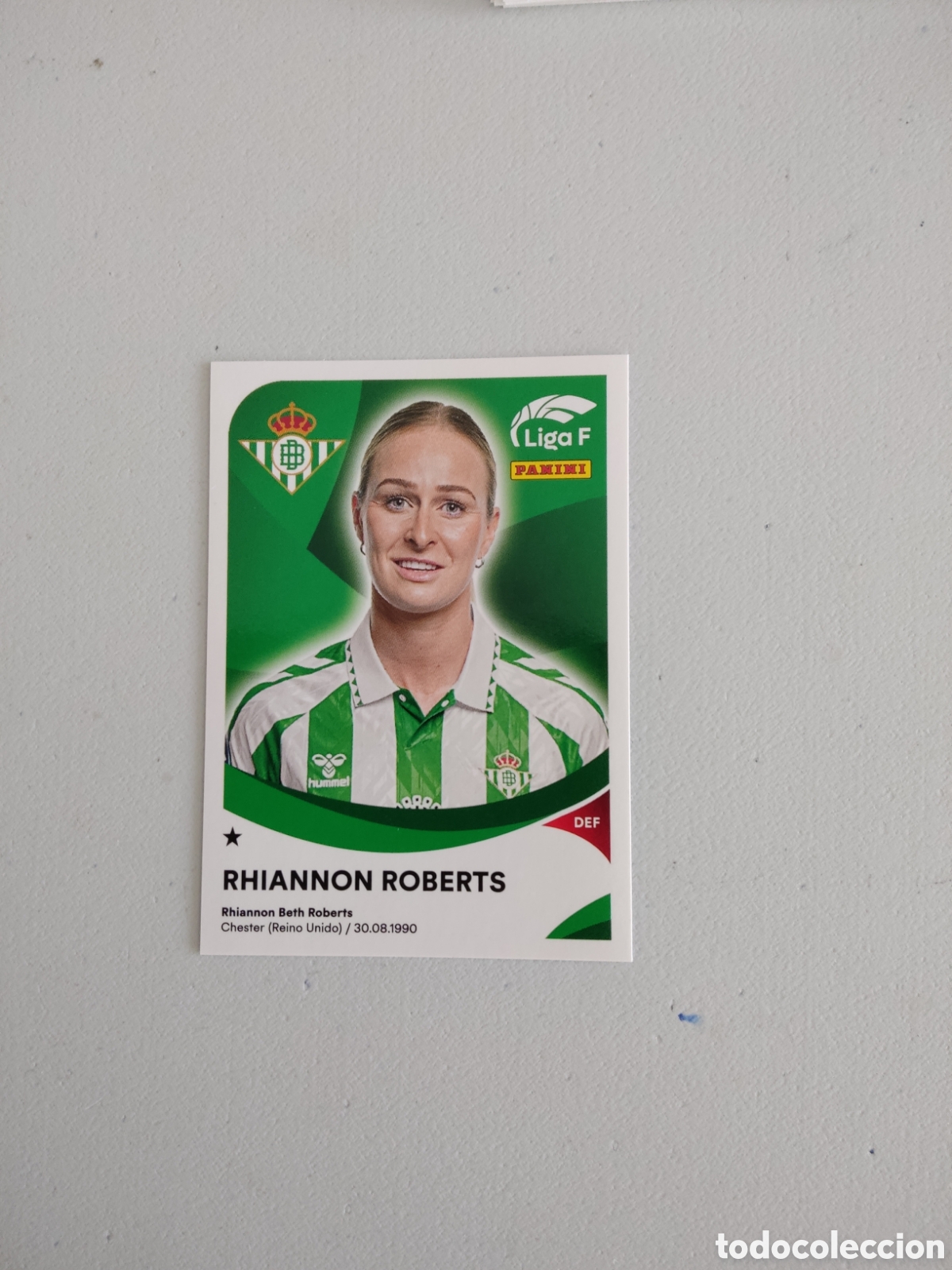 Cromos de f&uacute;tbol: 69 RHIANNON ROBERTS REAL BETIS LIGA F 2024 2025
