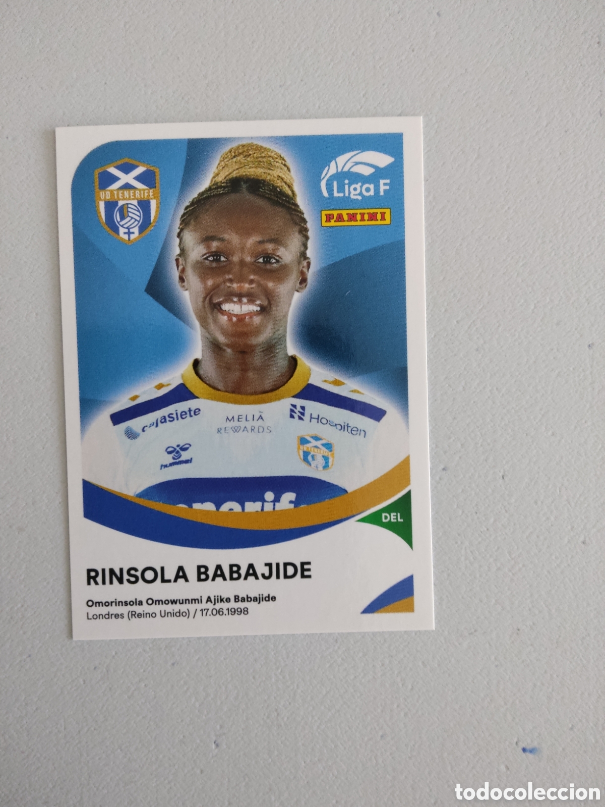Cromos de f&uacute;tbol: 100 RINSOLA BABAJIDE COSTA ADEJE TENERIFE LIGA F 2024 2025