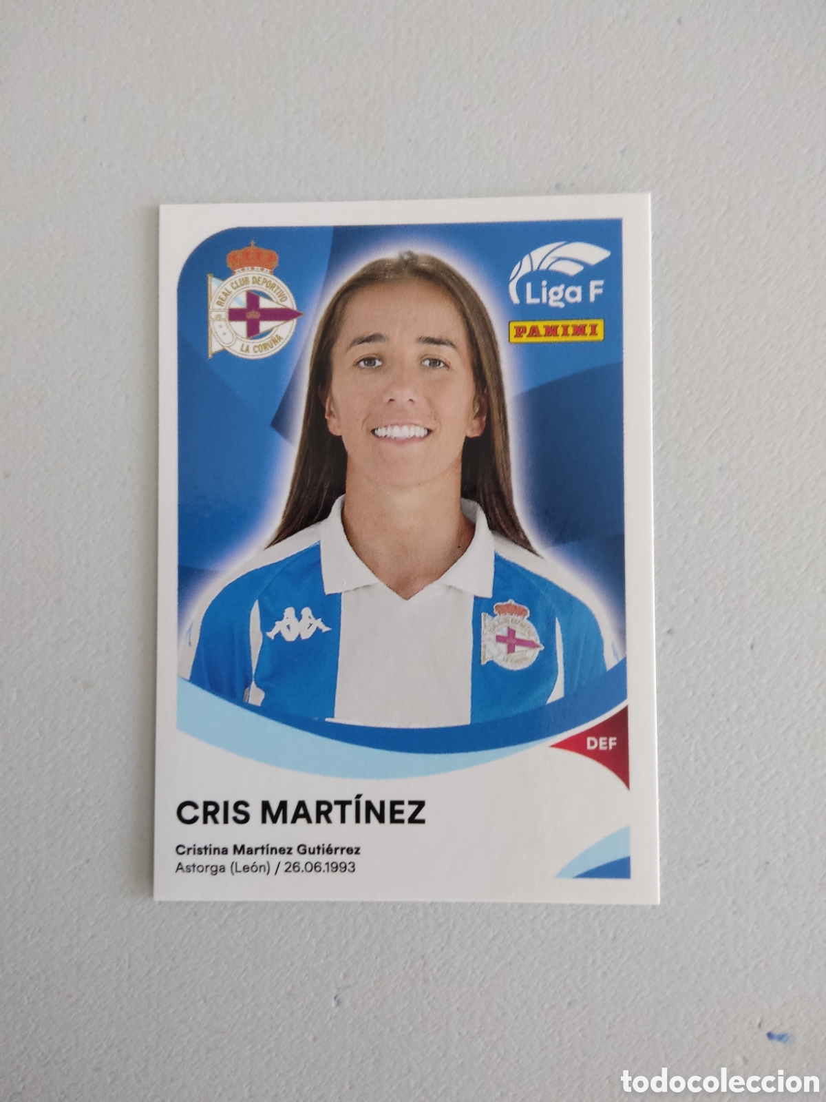 Cromos de f&uacute;tbol: 109 CRIS MARTINEZ DEPORTIVO CORU&Ntilde;A LIGA F 2024 2025