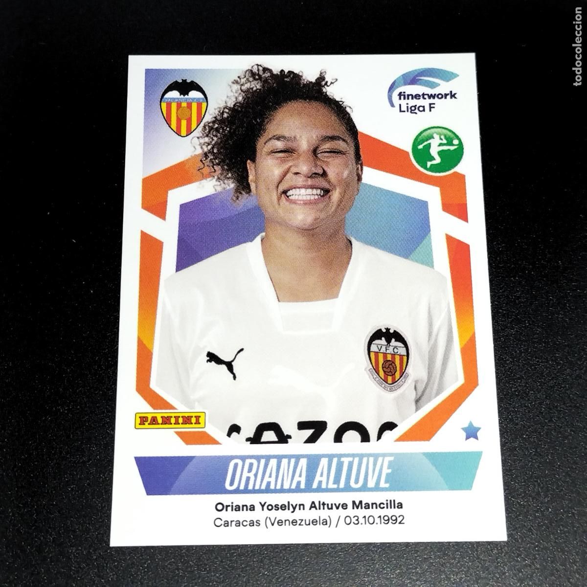 Cromos de f&uacute;tbol: N&ordm; 304 ORIANA ALTUVE VALENCIA CROMOS FINETWORK LIGA F FEMENINA PANINI 2022 2023 22 23