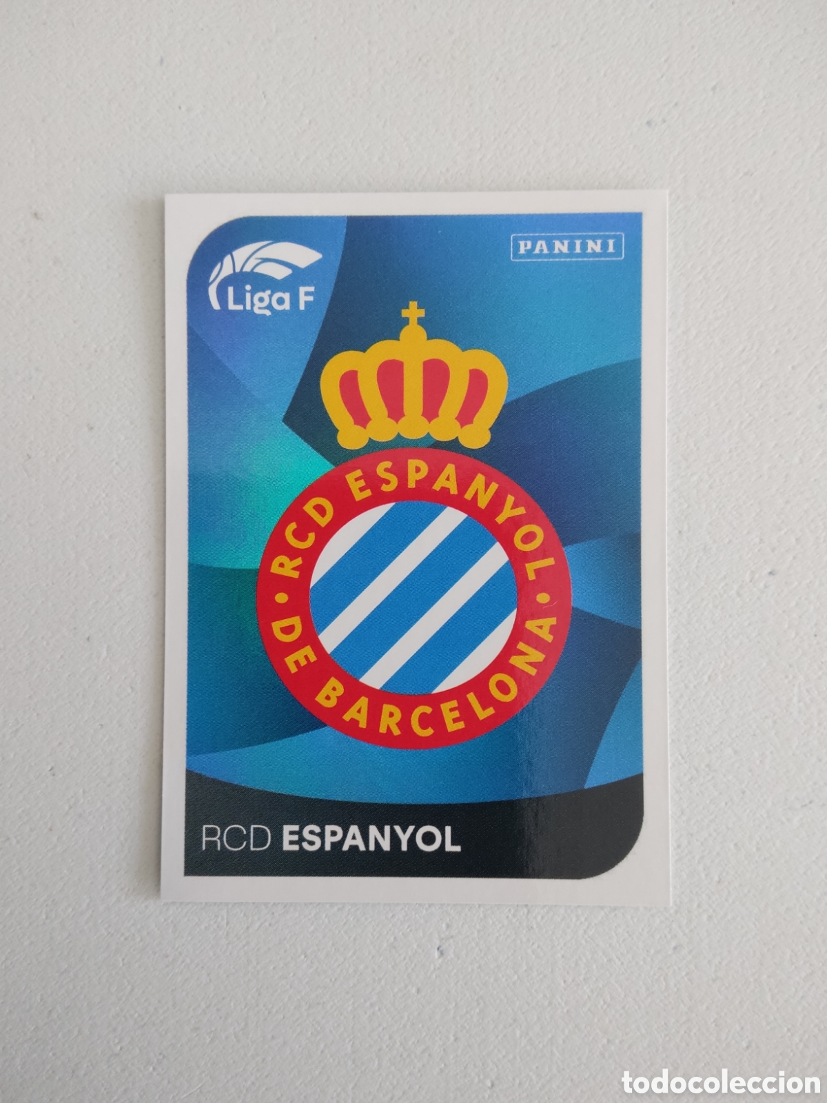 Cromos de f&uacute;tbol: 142 ESCUDO ESPANYOL LIGA F 2024 2025