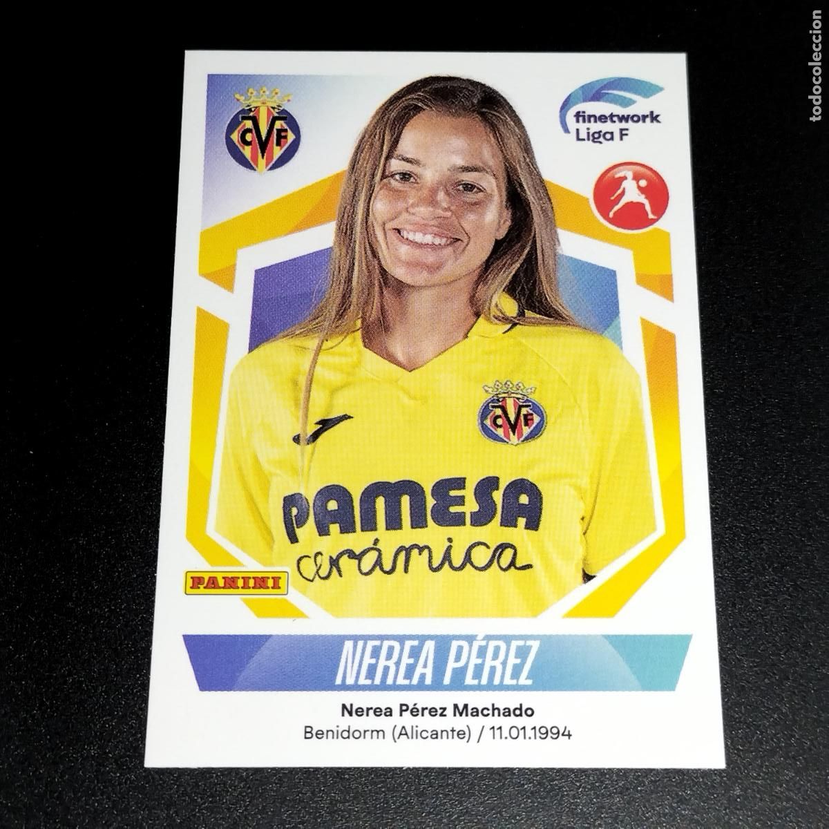 Cromos de f&uacute;tbol: N&ordm; 308 NEREA PEREZ VILLARREAL CROMOS FINETWORK LIGA F FEMENINA PANINI 2022 2023 22 23