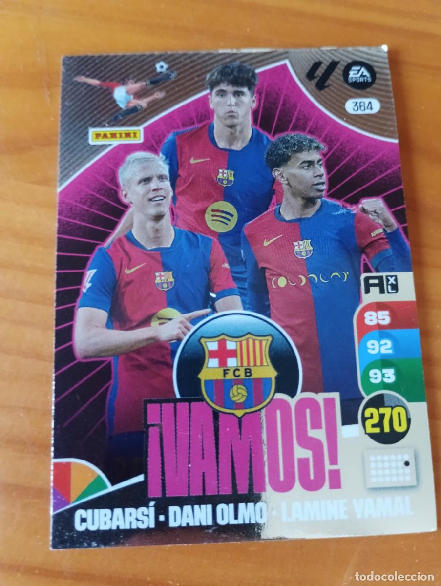 Cromos de f&uacute;tbol: 364 VAMOS DEL BARCELONA 2024 2025 ADRENALYN XL 24 25 PANINI LAMINE YAMAL CUBARSI Y DANI OLMO